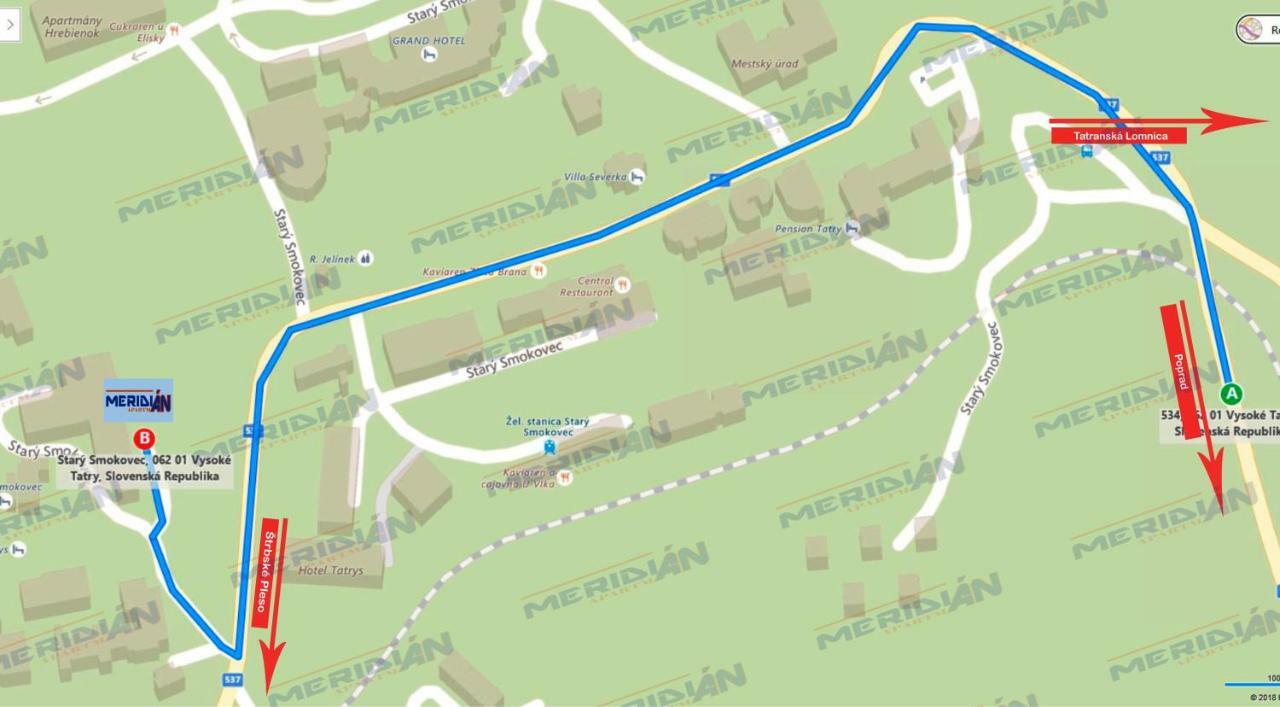 Meridian-Apartman, Stary Smokovec, Primo, Vysoké Tatry Eksteriør bilde
